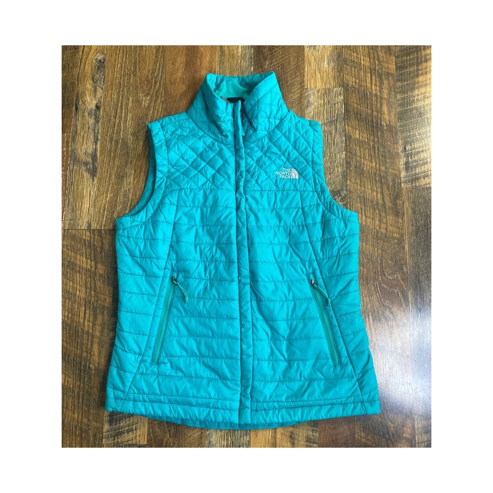 The North Face Gig Harbor PrimaLoft Quilted Vest Insulated Sz M Teal Turquoise